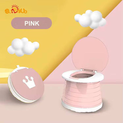 New 2-in-1 Children's Folding Toilet Portable Children's Travel Toilet Car Baby Toilet Potty Training Seat Suitable for Camping