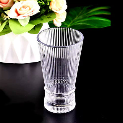 Customised luxury clear modern Glass cup. 6pcs
