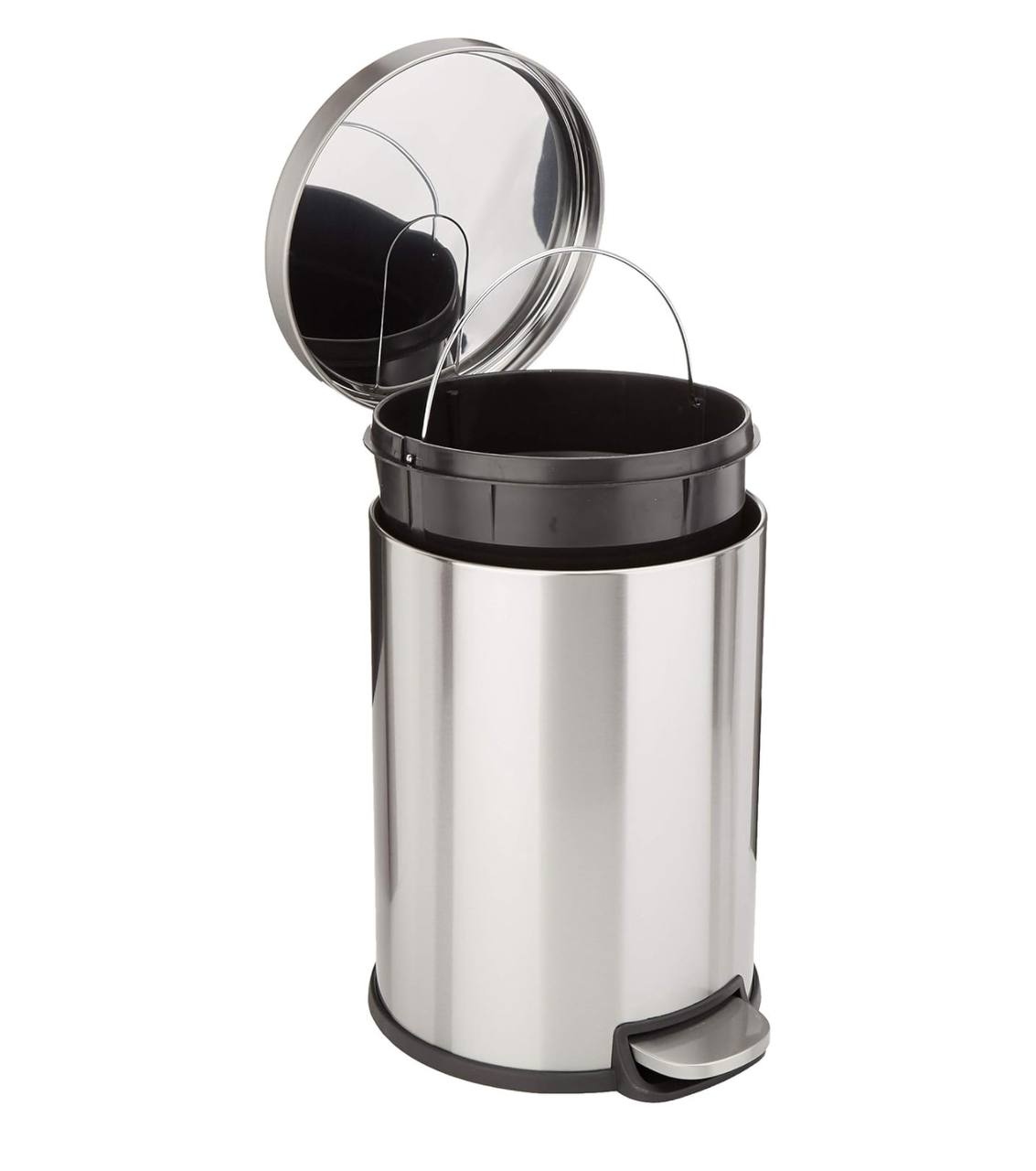 Stainless steel Pedal Dustbin with Plastic Inner Bucket