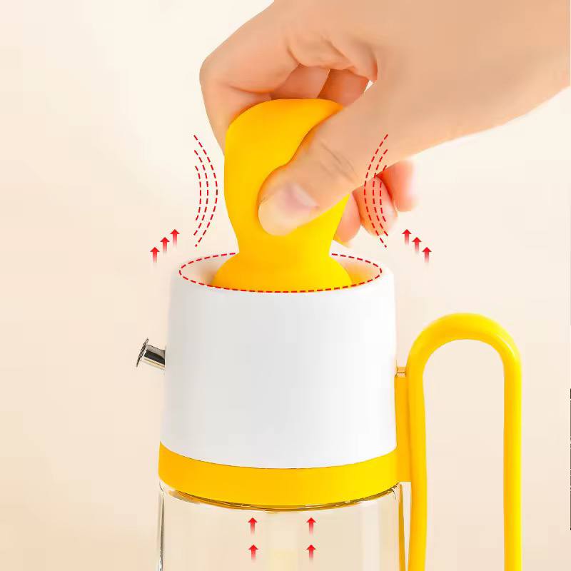 Transparent Glass Multifunctional Oil Dispenser with BBQ Brush
