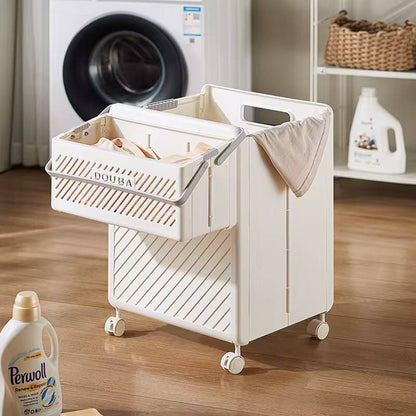 2pcs Foldable laundry Hamper basket with Wheels