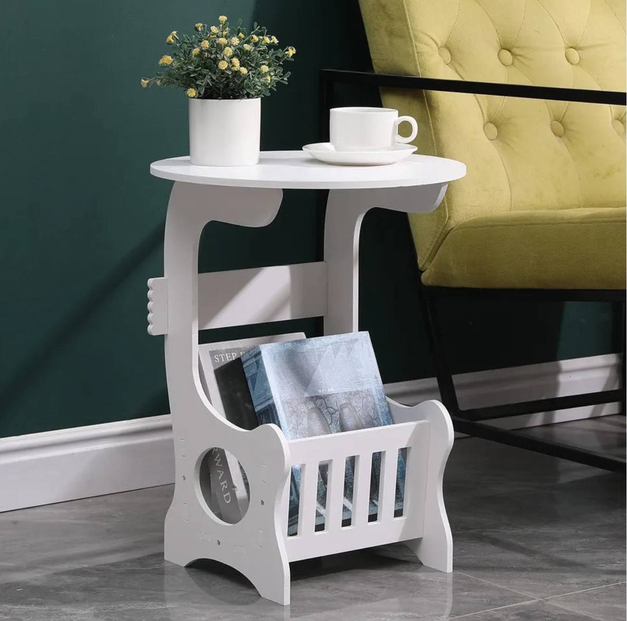 MINI ROUND SIDE TABLE/ BEDSIDE TABLE