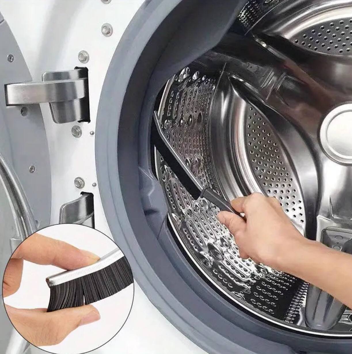 2pcs hard bristle  crevice cleaning brush