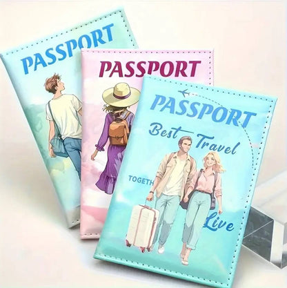 Stylish synthetic leather passport holder wallet