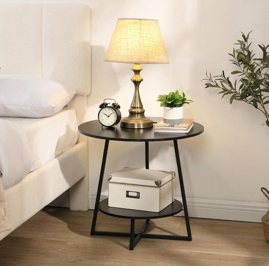 Modern Double Layer Round Side Table