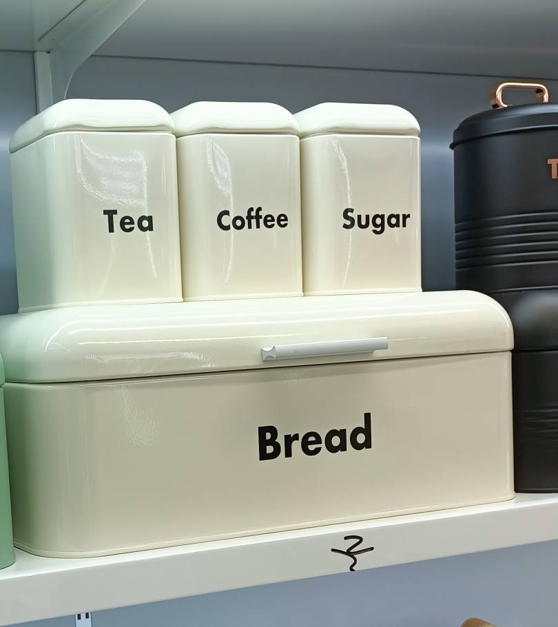 Bread Bin with Three Canister Set