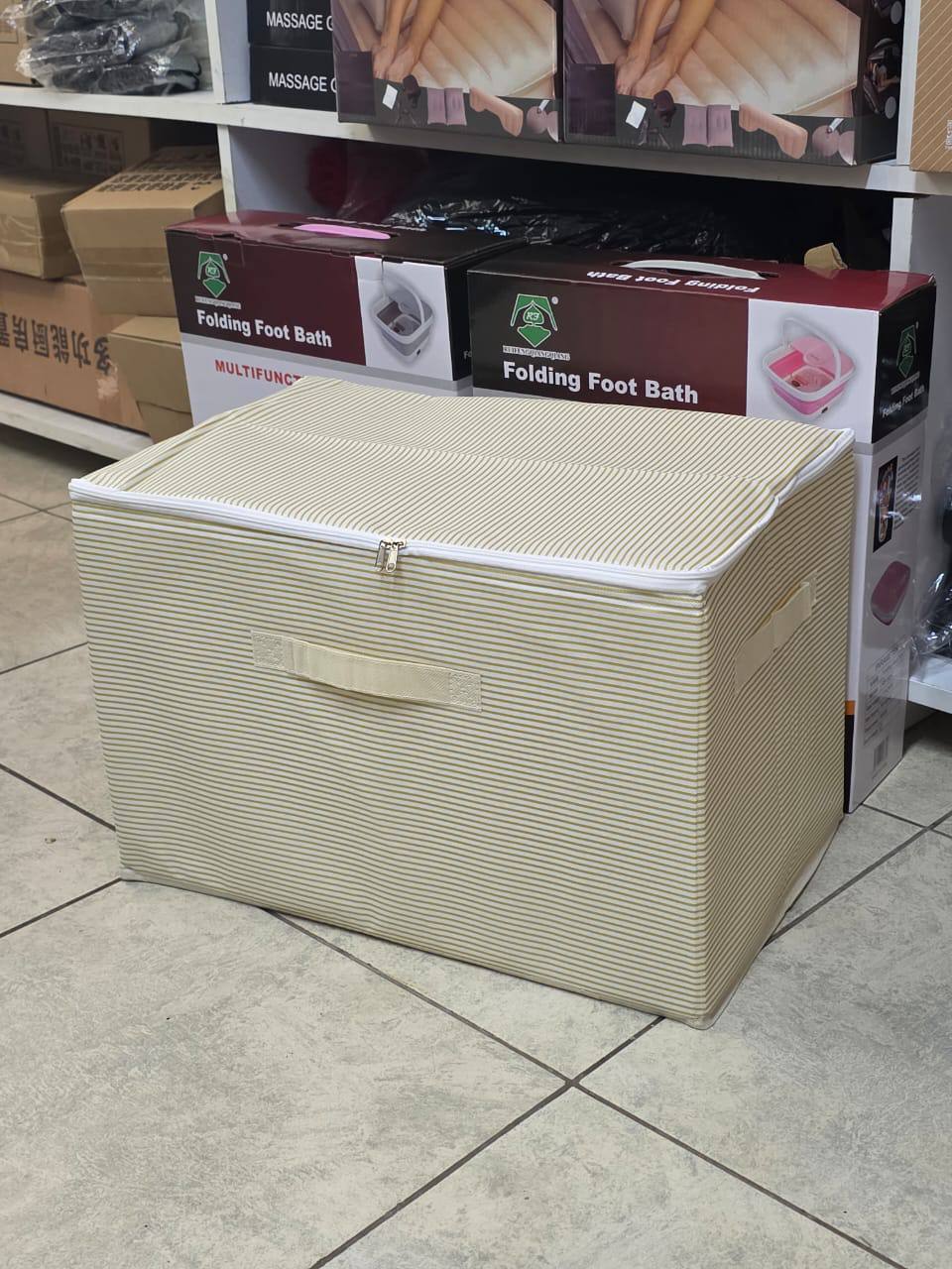 Large capacity collapsible zipper  storage box