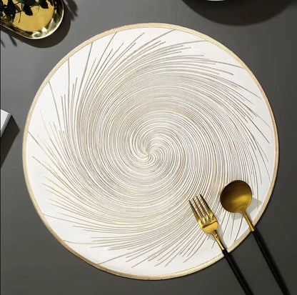 6pcs pvc non-woven, waterproof table mats