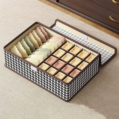 17 grid foldable undergarment organizer