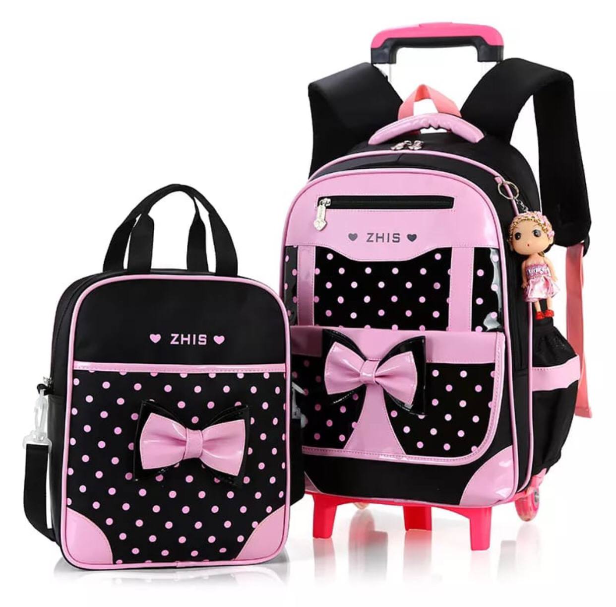 2in1 3D  Children Trolley School Backpack (Detachable)