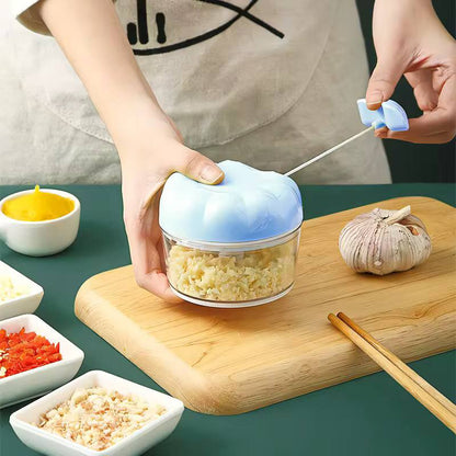 Garlic pull grinder