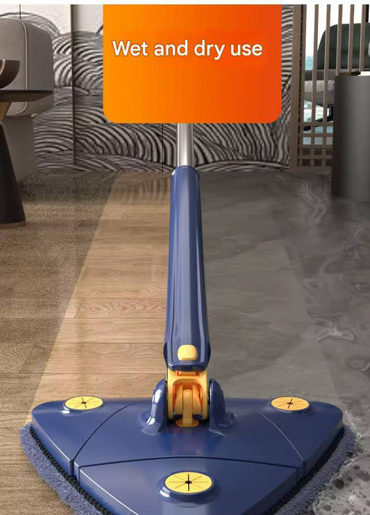 Triangle Mop 360 Rotatable Extendable Adjustable Cleaning Mop For Tubs, Tile Floor, Wall, Ceiling