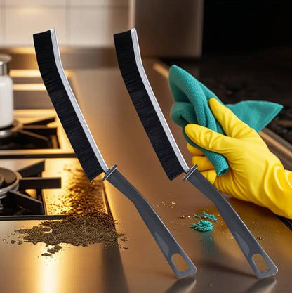 2pcs hard bristle  crevice cleaning brush