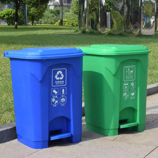 Trash Can  Dustbins Outdoor Recycling Bins, Large Shatterproof Easy To Clean Dustbins Garbage Container Trash Barrel