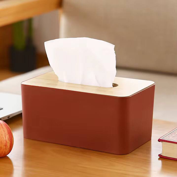 Bamboo lid Napkin Tissue  Holder/ Tissue  Case /Tissue Box for  Home Decoration