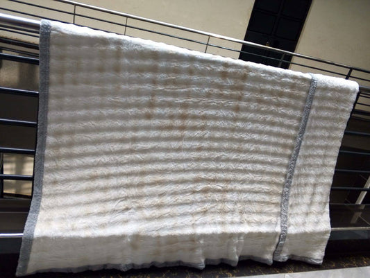 Binded Soft Patches Sherpa Blanket