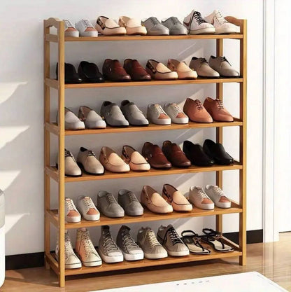 6 Layer Bamboo shoe rack