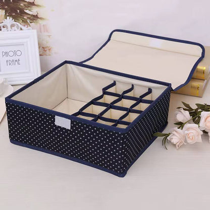 Foldable 13 Grid under garment organizer (12 panties or socks + 1 slot for 3-6 bra)