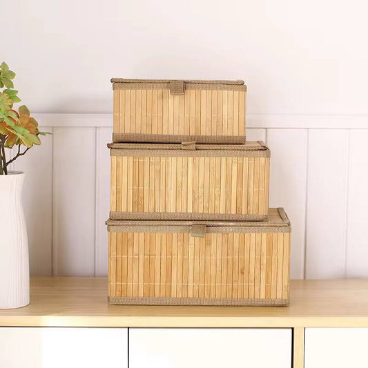 3in1 organising wicker baskets with cover