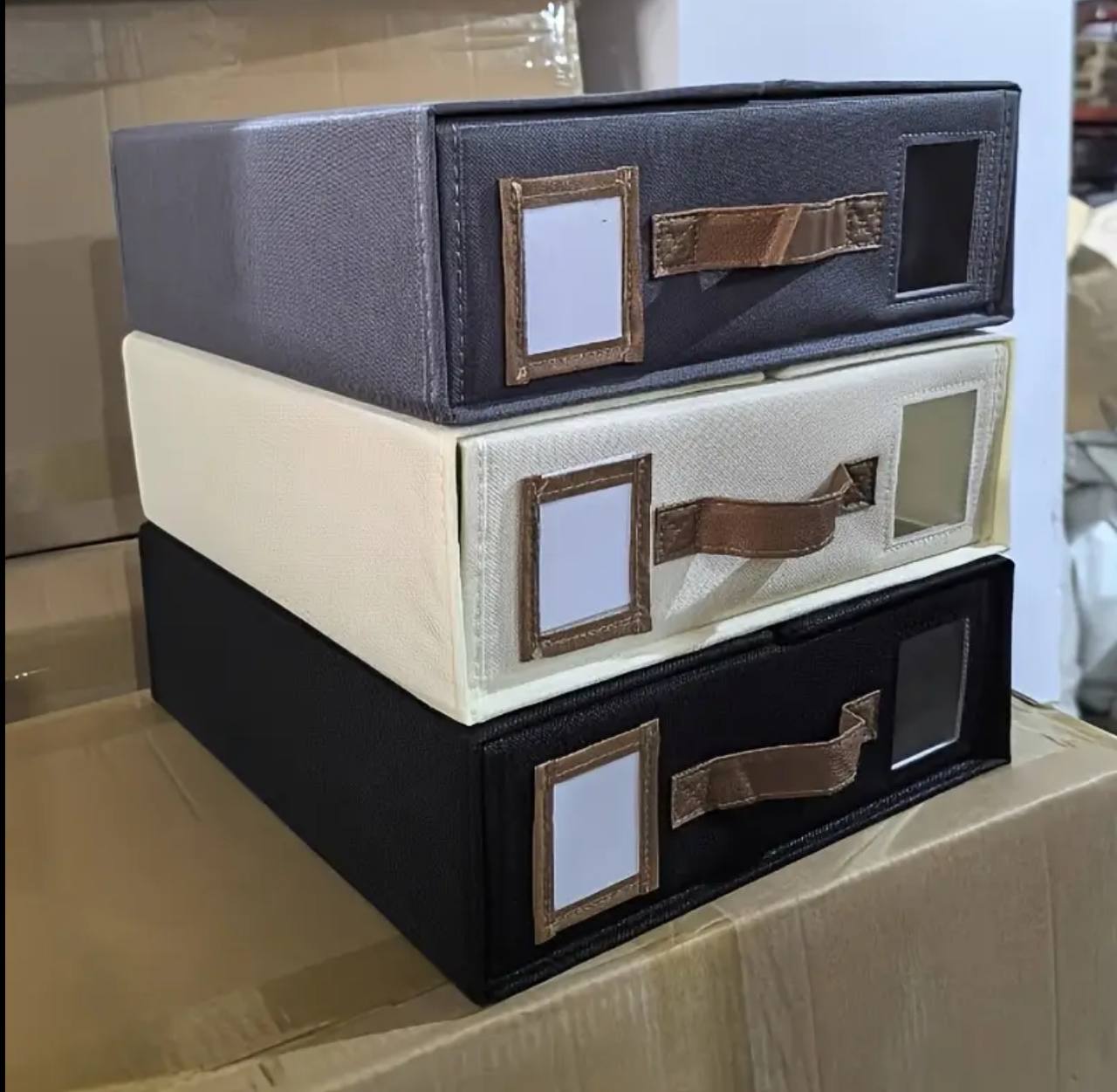 Stackable Fabric Closet Storage Organizer Box