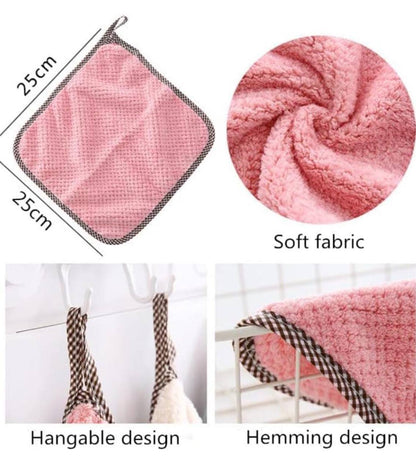 Cleaning Cloth, Coral Fleece 
5pcs