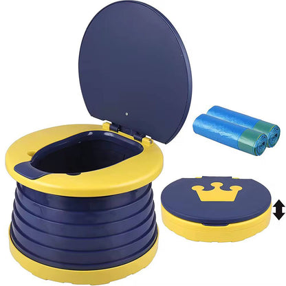 New 2-in-1 Children's Folding Toilet Portable Children's Travel Toilet Car Baby Toilet Potty Training Seat Suitable for Camping