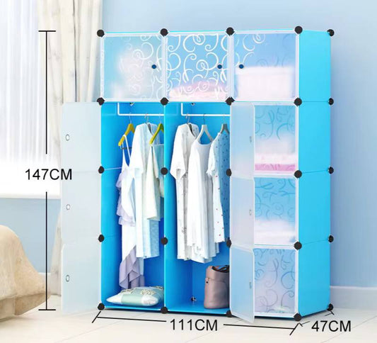 Hard semi permanent Plastic wardrobes with inbuilt shoe rack