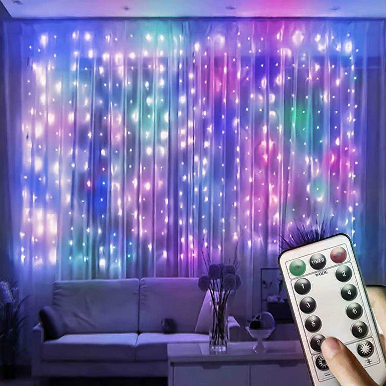 3M×3M CURTAIN LIGHTS WITH REMOTE