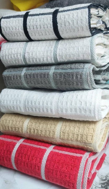 100% cotton dish cloth 
Tea towels
