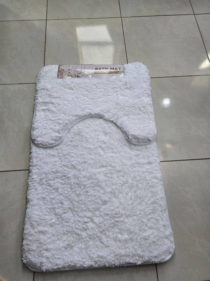 2pcs Ultra-Soft Plush Bath Mat Set