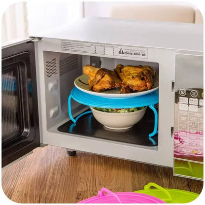 Multifunctional microwave or fridge placement rack organizer