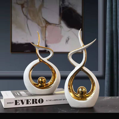 Home decor modern ornaments abstract art ceramic statue 
A set of 2