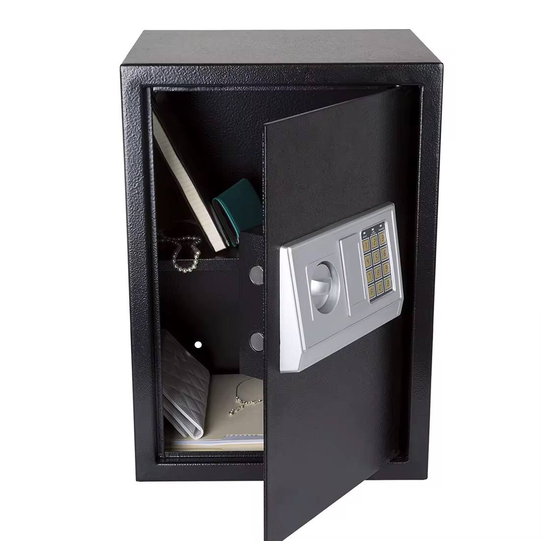 Electronic Storage  Boxes with Combination Lock and Spare Keys, Digital Home Security Safe Box for Home Important Documents Valuables