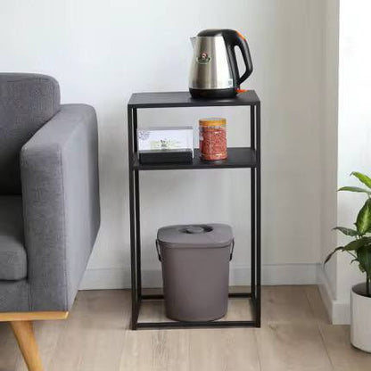 Metal Side Table with Shelf