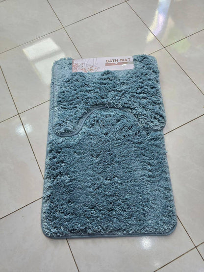 2pcs Ultra-Soft Plush Bath Mat Set