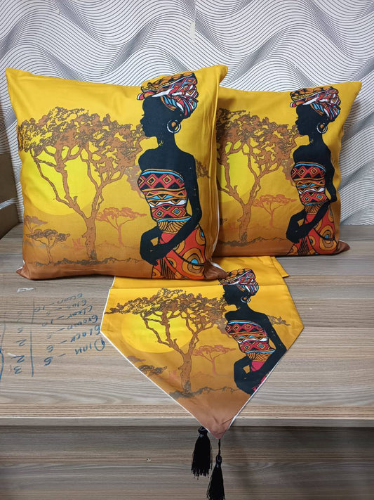 African Themed Bed Runners Set