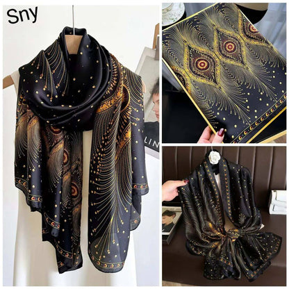 Luxury Silk  Scarf Set for Women