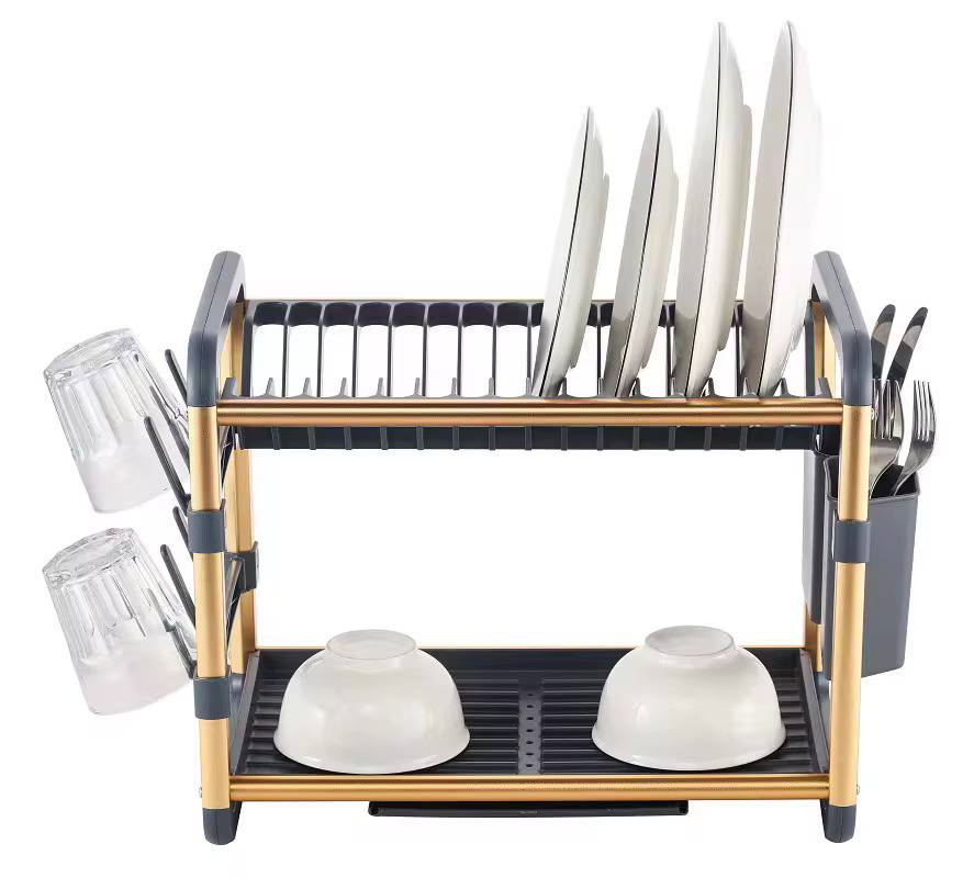 Premium Quality 2Tier Aluminium Dish Drainer