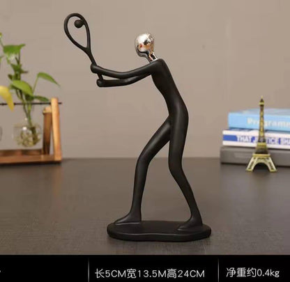 Tennis Sculpture Ceramic Decor
