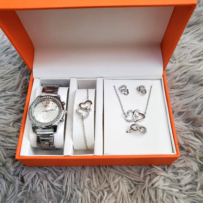 LADIES 5 PC GIFT SET
(Geneva -love Heart)