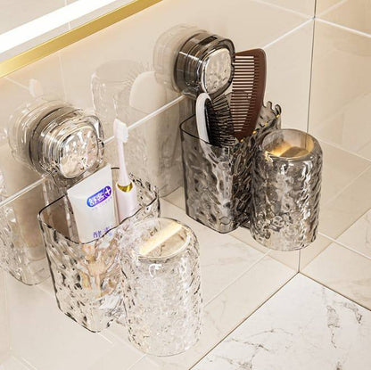 Toothbrush Suction Cup Wall Mounted Electric Toothbrush Holder, No Punching Storage Rack, Hook Storage Rack