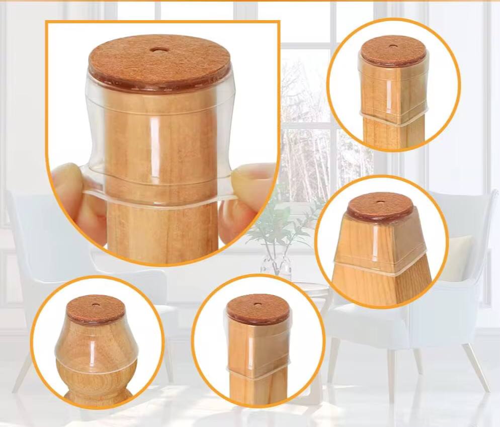 High Transparency Anti-slip Silicon Furniture Leg Protection Cover , Feet Pad Floor Protector