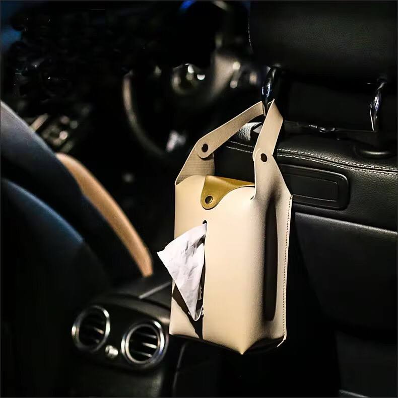 PU leather napkin tissue Holder .