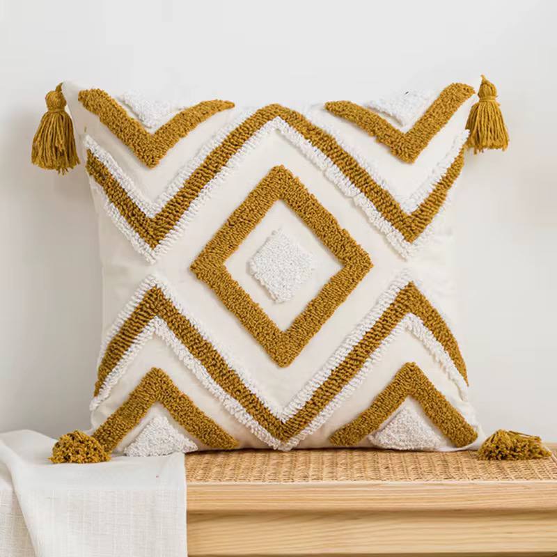 Boho tufted pillow covers
