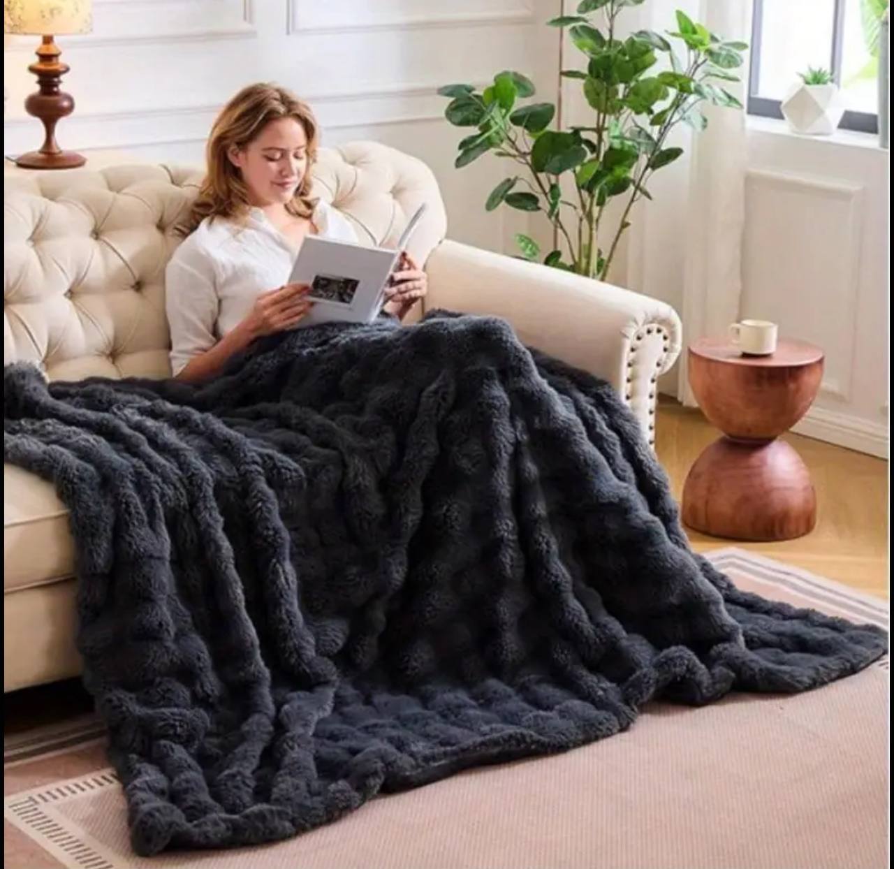 Premium quality Soft Bubble Winter Throw Blanket