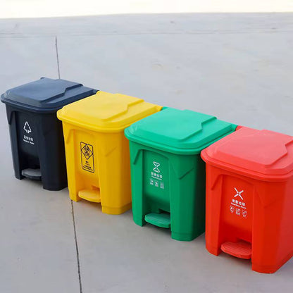 Trash Can  Dustbins Outdoor Recycling Bins, Large Shatterproof Easy To Clean Dustbins Garbage Container Trash Barrel