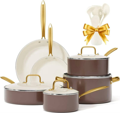 15pcs Premium Ceramic Cookware set
