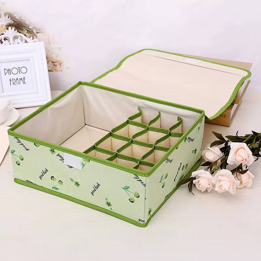 Foldable 13 Grid under garment organizer (12 panties or socks + 1 slot for 3-6 bra)