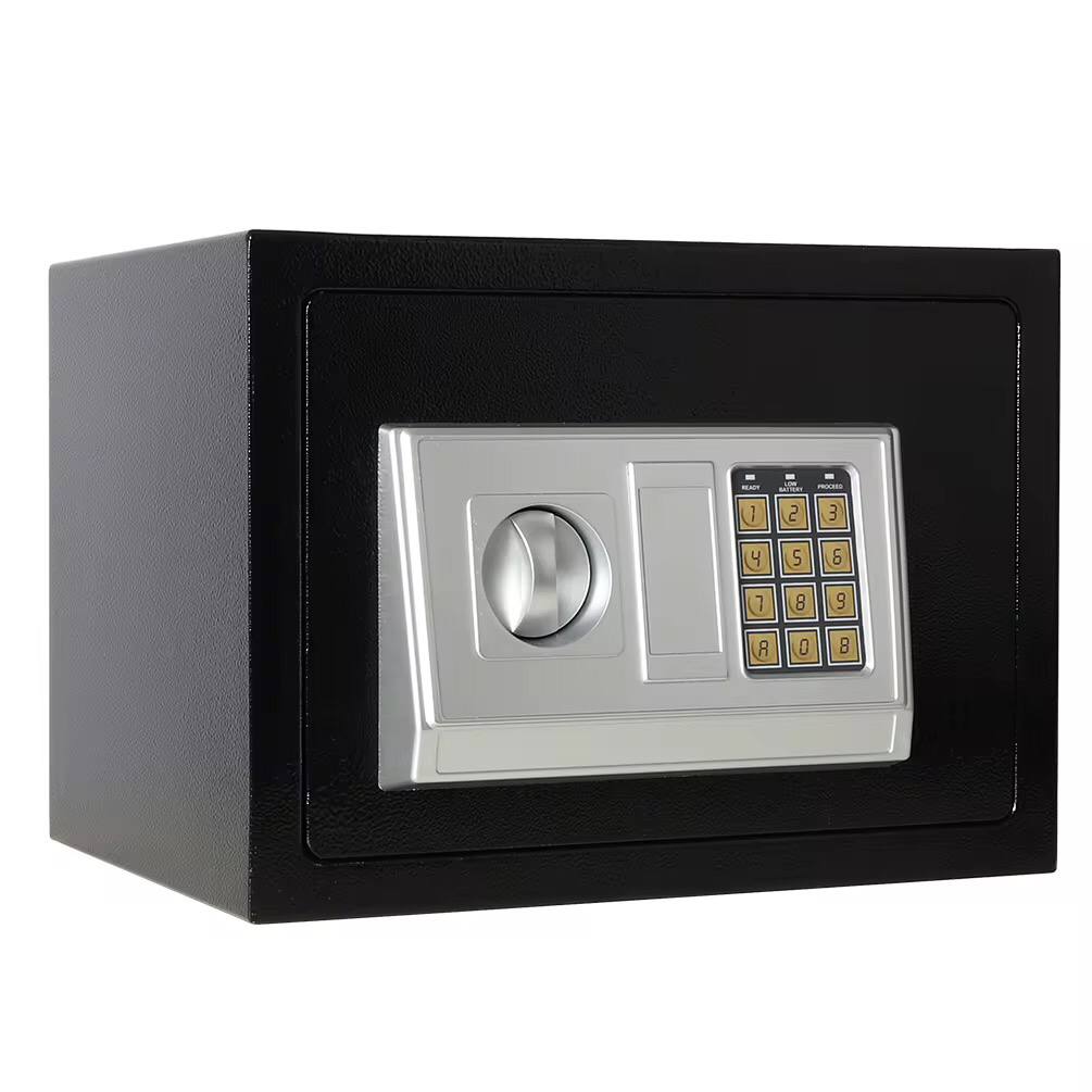 Electronic Storage  Boxes with Combination Lock and Spare Keys, Digital Home Security Safe Box for Home Important Documents Valuables