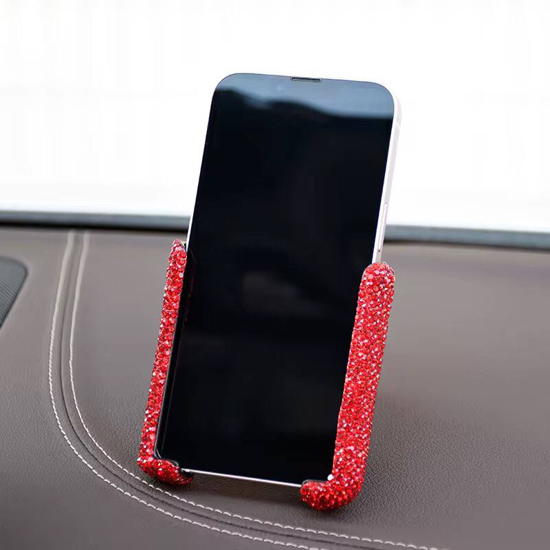 Car Phone Holder Women Diamond Crystal Car Air Vent Mount Clip Mobile Phone Holder Stand